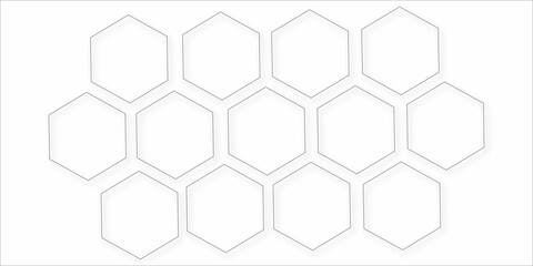 Abstract white vector wallpaper with hexagon grid.3D Futuristic honeycomb mosaic white background. Realistic geometric mesh&nbsp;cells&nbsp;texture.