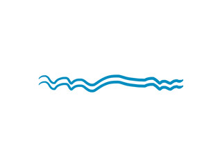 blue wave lines with alternating flow in hand drawn style