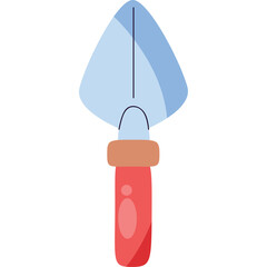 Minimalist Flat Vector Illustration of a Digging Shovel Tool