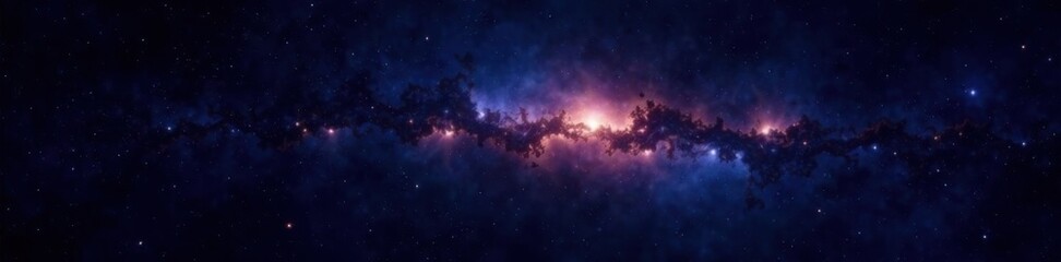 Fototapeta premium Vast space with twinkling stars against dark sky , celestial, infinite