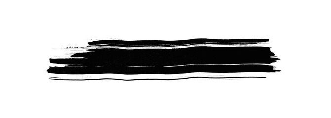 Obraz premium Narrow horizontal brush stroke with textured soft edges.