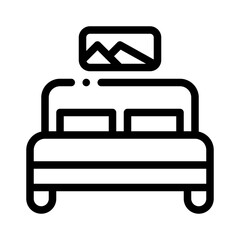 bedroom line icon