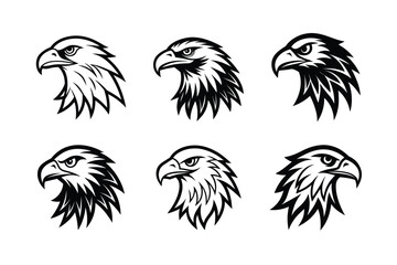 Fototapeta premium Eagle Logo Icon Set Vector Illustration