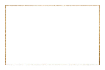 Rectangle frame png glittery gold, transparent background