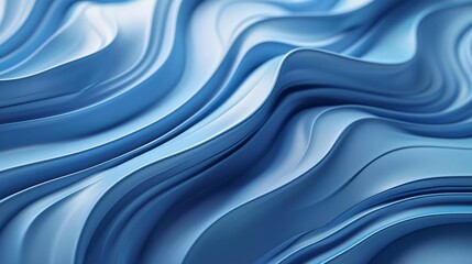 Obraz premium Abstract blue background with wavy elements, minimalistic design