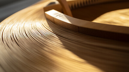 Carpenter measuring and cutting wood for a new furniture piece. Featuring precise measurements and wood cutting