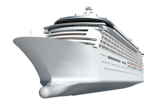 3D cruise ship png, boat on transparent background