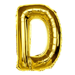 D alphabet balloon png sticker, party letter, transparent background