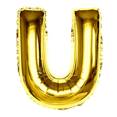 U alphabet balloon png sticker, party letter, transparent background © Rawpixel.com