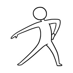 Obraz premium Sticky man stretching