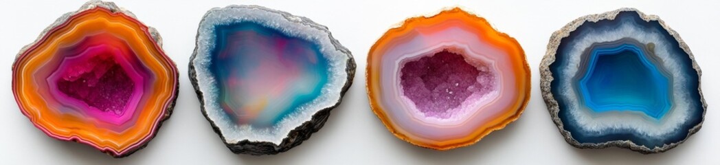 Colorful Geode Slice Collection
