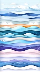 Ocean waves art illustration nature digital graphic design calm environment abstract viewpoint
