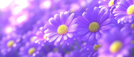 Fototapeta premium Purple Flowers Closeup