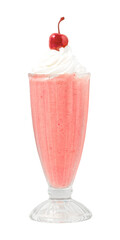Strawberry milkshake png sticker, transparent background