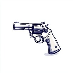 Detailed Revolver Illustration