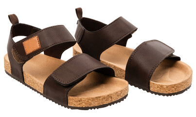 Png flip-flops brown mockup summer footwear fashion