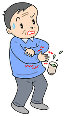 病気・疾患のイラスト - 痺れ・神経障害・半身麻痺・運動麻痺