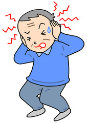 病気・疾患のイラスト - 頭痛・片頭痛・群発頭痛・緊張型頭痛