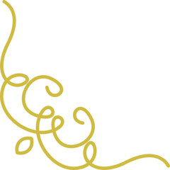 Decorative Angle Vintage Calligraphic Corner