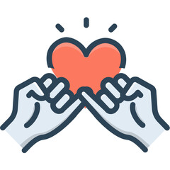 Vector color illustration icon for Promise day