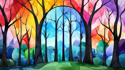 Vibrant Abstract Nature Scene