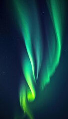 Aurora borealis shimmering, vibrant green and purple hues against a dark night sky, celestial, aurora borealis, science