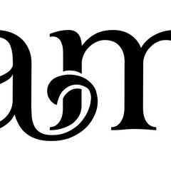 Abstract letter AM monogram logo illustration