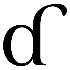 Abstract letter D monogram logo illustration