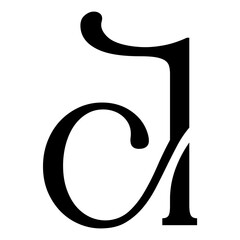  abstract CL letter logo monogram illustration
