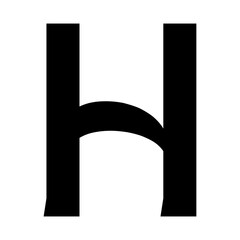  abstract H letter logo monogram illustration