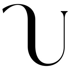  abstract U letter logo monogram illustration
