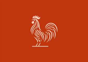 Rooster logo with proud and bold farm style