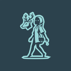 deer man vector design for character design or mascot