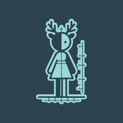 deer man vector design for character design or mascot