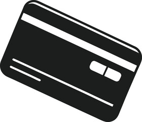 Black Finance Card Vector with Rounded Corners