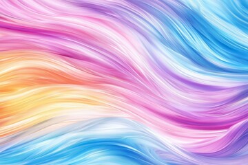 Obraz premium Flowing abstract waves digital art vibrant colors contemporary design fluidity concept