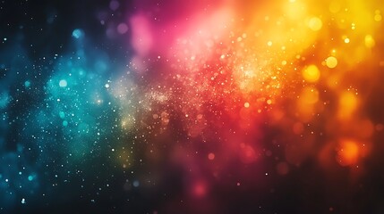 Fototapeta premium Glowing universe inspired bokeh high resolution background