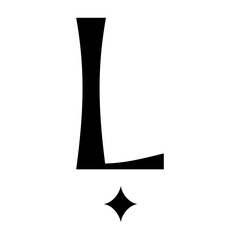  abstract L letter logo monogram illustration