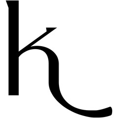 K abstract letter logo monogram illustration