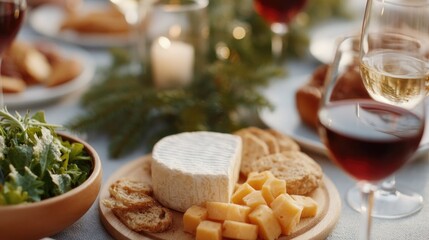 drone shot of festive gathering with table full of board games snacks and drinks surrounded by laughing guests