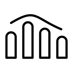 Cylindrical Bars Icon
