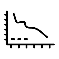 Declining Line Graph Icon