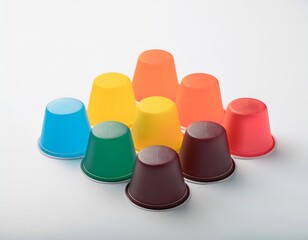 Generation Alpha food menu: a charming isometric of colorful Rainbow Jelly Cup icons on a white background.