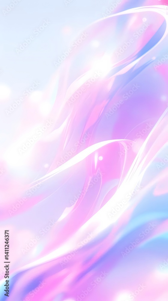 Poster 光と影の抽象的な波状の背景はピンクと紫のグラデーションカラーです