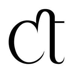 CT abstract letter logo monogram illustration