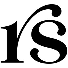 RS abstract letter logo monogram illustration