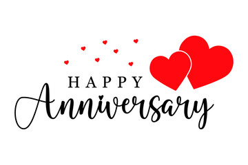 Happy Anniversary Typography vector, Clean and cheerful.