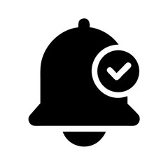Bell Ring Check Icon Vector Illustration
