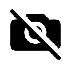Camera Off Check Icon Vector Illustration