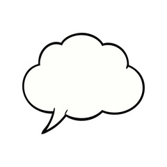 Retro comic speech bubble vector. Empty vintage chat balloon comic style. Pop art dialog graphic illustration.